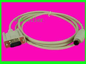 Video 8 Pin to VGA SVGA 15 Pin HDB15 Converter Cable  