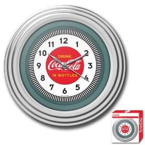  Coca Cola Clock Chrome Finish   1930s Style