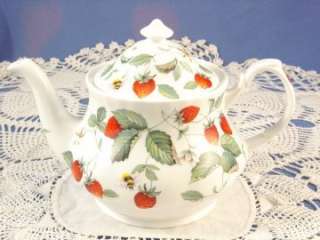 Strawberry Tea Set, Made In England, Bone China  