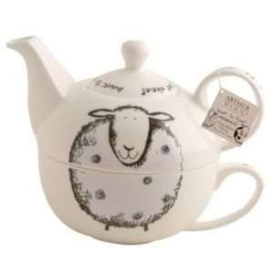   FOR ONE SHEEP TEAPOT AND CUP ARTHUR WOOD BONE CHINA 