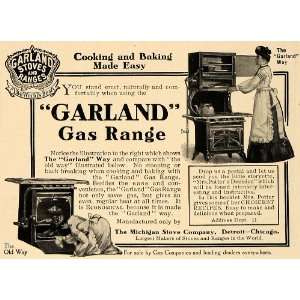 1906 Ad Garland Gas Range Michigan Stove Company Cook   Original Print 