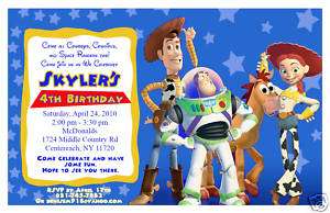 Set of 10 Toy Story 2 Personalized Invitations #4  