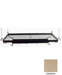    French Display Rack with Grid, 24 Hooks & 3 Ft Chains   Cobblestone