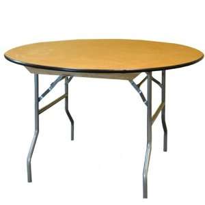  Advantage 4 foot Round Wood Folding Banquet Table 