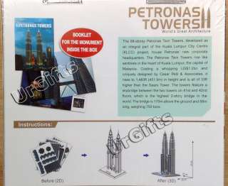 UrGifts     Paper Cardboard 3D Puzzle Model Petronas Twin Towers 