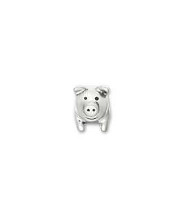 Donatella Charm, Sterling Silver Pig Bead   Animals Shop by Charm Type 