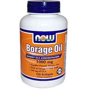 Now Foods Borage Oil Gamma Linolenic Acid 1000mg 120 Sg  