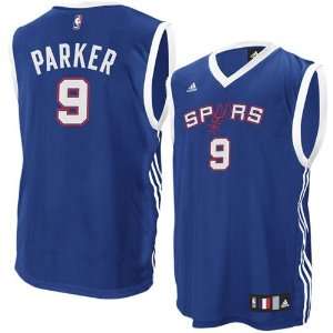   Spurs #9 Tony Parker Royal Blue NBA World Replica Basketball Jersey