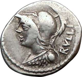 Roman Republic Rullus Minerva Athena Horse 100BC Ancient Silver Coin 