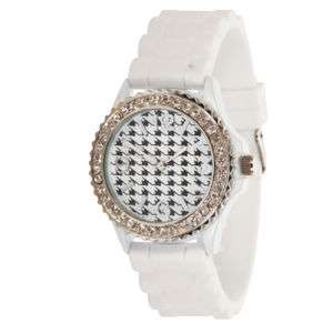 ALABAMA WHITE HOUNDSTOOTH Silicone WATCH jelly ROLLtide  