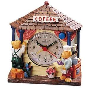  Teddy Bear Coffee House Alarm Clock