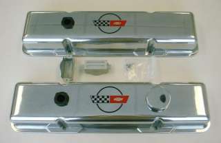 Corvette Aluminum Valve Covers w/Logo  