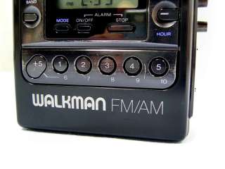 Vtg SONY WM F2085 Portable Walkman AM FM Radio, Clock, Cassette Player 