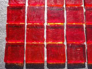 Iridescent Red 12x12 Rustic Glass Tile Mosaic Sheet (1x1 Tiles 