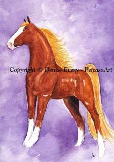 5x7 Original Painting American Saddlebred ASB Horse Art  