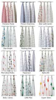 ADEN +/and ANAIS MUSLIN SWADDLING BLANKET   4 PACKS  