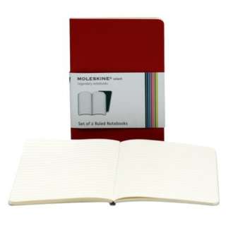 Moleskine® Ruled Volant Notebook   Red (Extra Large) product details 