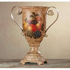  Antique Fruit Vase/ Metal Handle