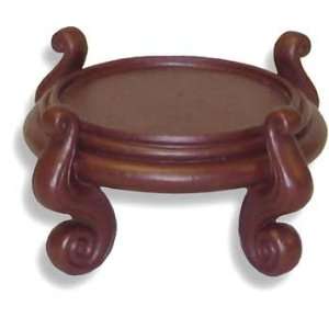    Top Quality Resin Betta Bowl Stand   Mahogany