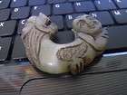 Rare Old Chinese Folk Artistic Crafted Old Jade Legend 