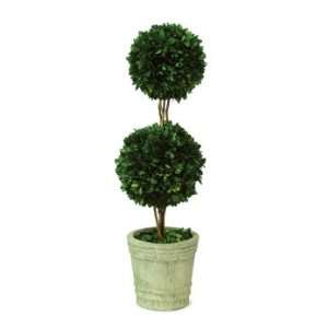   27 Potted Artificial Double Ball Boxweed Topiary Tree