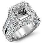 Diamond Engagement Ring Asscher Vintage Setting Platinum s5.5 Semi 