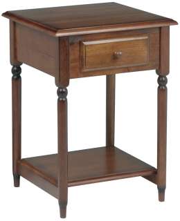 Antique Cherry Wood Handy Storage Drawer Accent Table  