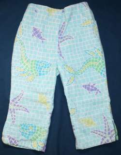 LILLY PULITZER Baby Girl 4t fit like 3t Greek Sea SUMMER MOSAIC TILE 