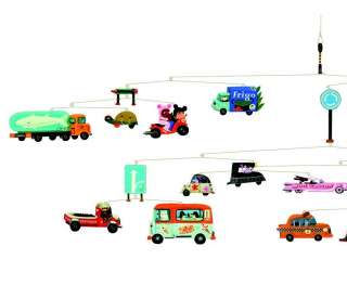 Djeco Traffic Cars Truck Automobile Hanging Baby Mobile  