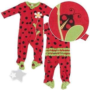   Ladybug Cotton Footed Sleeper Pajamas for Baby Girls 3 6 Months Baby
