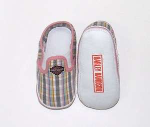 Harley Davidson Baby Girl Pre Walker Shoes Sneakers Plaid   Infant 