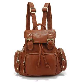 100% Real Leather Girl Cute Backpack Satchel Handbag Purse Leisure 