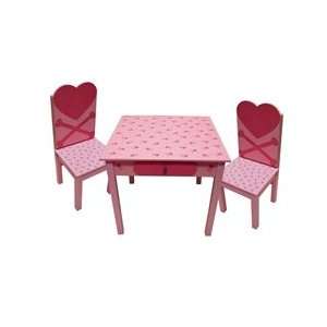  Hearts & Crossbones Table and 2 Chairs