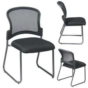 Titanium Finish Visitors Chair with ProGrid Back, Sled Base and Grade 