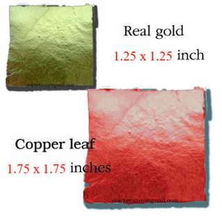 Gold & Copper Leaf 100 sheet Foil Glass Bead Decal idea  