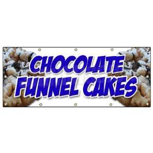    CHOCOLATE FUNNEL CAKES BANNER SIGN bakery cake cookies pastry baker