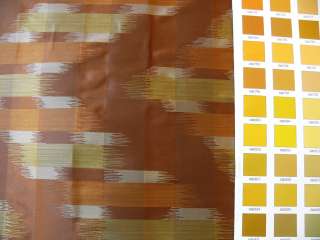 HiEND100%SILK IKAT ZIG ZAGJARQUARD CHOCOLATE WHISKEY YD  