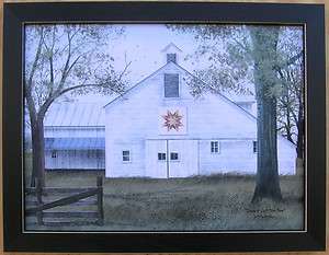 Starburst Quilt Block Barn Billy Jacobs Framed Country Picture Print 