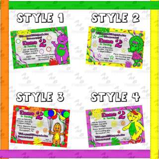 Barney & Friends Birthday invitations + Party Supplies  