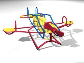 THIS AIRPLANE TEETER TOTTER IS GREAT FOR ALMOST ANYSIZE BACKYARD