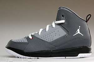   Air Jordan SC 2 Grey Black Red PreSchool Kids New Basketball Sneakers