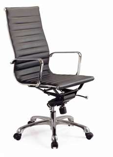Davis High Back Swivel Leatherette Office Chair Contemp  