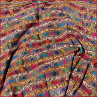 LARGE OLD KHUSHITARA STRIPED DRESS WALL HANGING BLANKET BHUTAN  