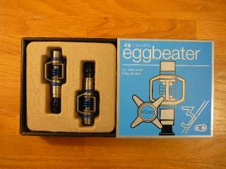 Crank Brothers Eggbeater 3 w/Cleats Bike Pedal Blue/Sil  