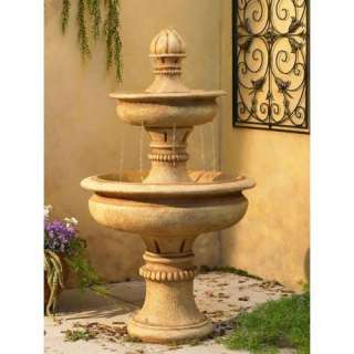   Two Tiered Indoor Outdoor Classic Garden Faux Stone Fountain  