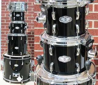 Pearl Vision Series VBL Drum Set Black Ice 5 Piece Shell Pack Birch 
