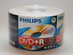 50 PHILIPS BRANDED 16X DVD+R BLANK DISK   