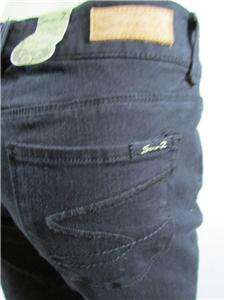 SEVEN 7 Premium Denim Blue Label Womens Black Slim Flare Jean size7 