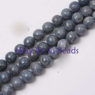 10MM 14MM 16MM 18MM ROUND BLUE CORAL BEADS STRAND 15  
