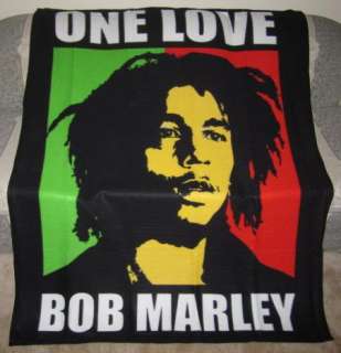 New Bob Marley One Love Fleece Blanket Very Best Reggae  